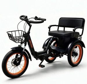 Tricycle électrique 48V 20AH pour adultes, vélo de banlieue à trois roues avec siège arrière, panier et carrosserie ouverte - Product Image 1