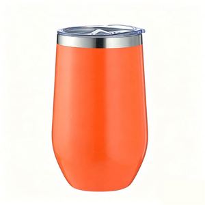Verre à vin sans pied en acier inoxydable à double paroi, cadeau d'anniversaire pour femmes, option de logo personnalisé ASM09 - Product Image 5