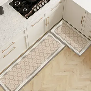 Tikar lantai dapur tahan air, Aksesori dapur dan dekorasi keset dapur nyaman untuk lantai