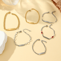 Yiwu Aceon Velle acier inoxydable divers modèle chaîne taille personnalisée estampage vierge personnalisé bricolage Laser blanc barre Bracelet