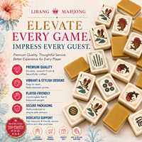 En stock : Jeu de tuiles de mahjong style chinois Golden Crane, jeu de voyage personnalisé pour femmes, club social, cadeau de fête, vente en gros OEM