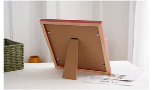 Family Decoration Qianmu Modern Customized Shape Wood Foldable Vertical Wall <strong>Mount</strong> 2-color Silk Screen Printed <strong>Photo</strong> <strong>Frame</strong> - Product Image 6