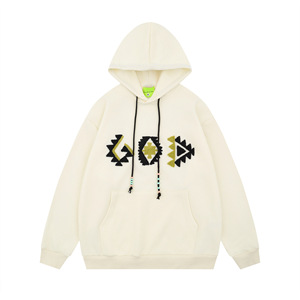 Sudadera con Capucha Personalizada de 320GSM con Parche Bordado de Chenilla Tribal Polinesio y Estampado Navajo - Product Image 5