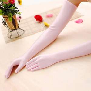 Gants longs en <span class=keywords><strong>tulle</strong></span> GOLOVEJOY pour femmes, élégants, sexy, en gaze noire extensible, pour fête, mariage, bal, protection solaire - Product Image 4