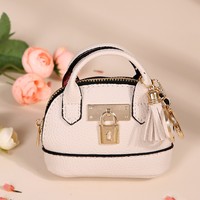 Porte-clés mousqueton en cuir PU, impression UV personnalisée, durable, haute qualité, mini porte-monnaie, breloque multicolore, cadeau - Ventes Flash