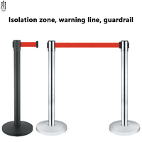 Barrière de contrôle de foule en acier inoxydable avec double ceinture rétractable pour la gestion des files d'attente