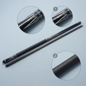 <span class=keywords><strong>Taco</strong></span> de <span class=keywords><strong>billar</strong></span> Carom de 58 pulgadas con agarre de cuero y fibra de carbono, eje de 1/2 pieza, puntas personalizables pequeñas/medianas/grandes, precio mayorista - Product Image 2