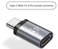 Nouveau convertisseur 8 broches Type C femelle vers adaptateur pour iPhone vers USB C adaptateur 8 broches femelle vers USB C mâle adaptateur