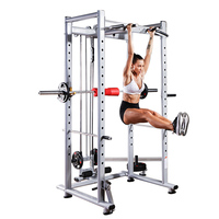 Cage de musculation avec système de croisement de câbles et barre de traction multi-positions pour Squat, Bench Press, Lat Pulldown et Rame