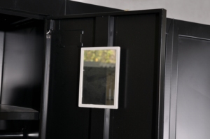 Modern Steel 3-<b>Door</b> Grey Lockers for Home Bedroom School Dorm Living Room <b>Bathroom</b> Laundry Gym Wardrobe - Product Image 5