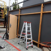 Échelle pliante en aluminium à profil A, 2x7 marches, moderne, de qualité résidentielle, large, rivetée, antidérapante, antirouille, conforme EN131, capacité 150 kg, sécurisée
