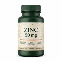 Comprimés de Picolinate de Zinc 50mg – Soutien Immunitaire, Santé de la Peau, Cheveux et Ongles – Complément pour Adultes – Marque Privée OEM – Vente en Gros
