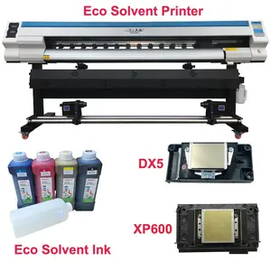 Ucuz fiyat endüstriyel dijital büyük boy yazıcı XP600 dx7 dx5 ekosolvent mürekkep püskürtmeli cmyk yazıcı mürekkebi