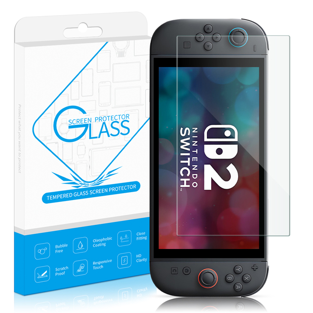 For Switch 2 Screen Protector for Nintendo Switch 2 HD Clear Protective Tempered Anti-Scratch Films for Switch 2 Glass Screen