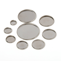 Réglages de cabochon rond en acier inoxydable Plateau vierge Base de lunette Fit Cabochon Cameo pour la fabrication de résultats