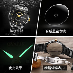 Reloj Deportivo Clásico de Lujo para Hombre, Resistente al Agua, de Acero Inoxidable, con Diamantes, Cuarzo, Visualización de Día de la Semana, Esfera de 40 mm, Correa de 22 mm, Relojes Hombre - Product Image 5