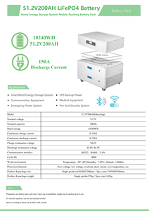 Batterie lithium-ion LiFePO4 Mutian 51,2 V 200 Ah 10,24 kWh 10 kWh, 8000 cycles, système solaire domestique mural - Product Image 6