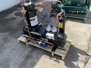 หน่วยทำความเย็นระบายความร้อนด้วยน้ำ3HP 5HP 12HP 15HP ส่วนประกอบหลักของเครื่องยนต์ R410A สำหรับห้องเย็นอุณหภูมิต่ำ220V - Product Image 2