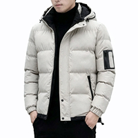 Veste Rembourrée Homme Capuche Polyester Coupe-Vent Hiver Logo Personnalisé