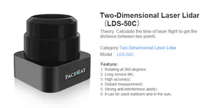 Pacecat LDS-50C-R TOF sensor de posição de movimento ao ar livre lora, sensor de longo alcance, 40 metros, 2D lidar 360, para robô agv