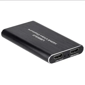 4K Hd Video Capture Kaart Met Usb 3.0 Interface En Mic Ingang Voor Hoge Kwaliteit Streaming En Opname, Splitter