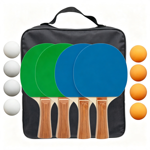 Raquette de tennis de table GQK 150*255mm en bois massif, caoutchouc à picots longs, poignée horizontale, portable, durable, écologique, pour l'entraînement - Product Image 1