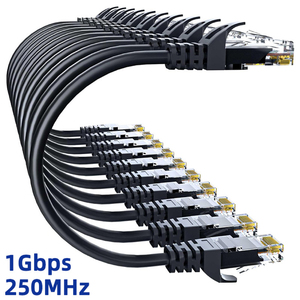 Cat6 UTP Patch Cord CCA Conductor PVC Jacket <b>RJ45</b> Unshielded Ethernet <b>Cable</b> for Home Office Computer Router LAN Connection - Product Image 1