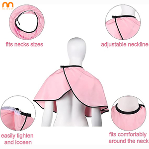 <span class=keywords><strong>Mantella</strong></span> per Parrucchiere in Poliestere con Logo Personalizzato, Resistente agli Agenti Chimici, 70*85cm, per Tintura Capelli e Trucco, <span class=keywords><strong>Nera</strong></span>, Basso MOQ - Product Image 4