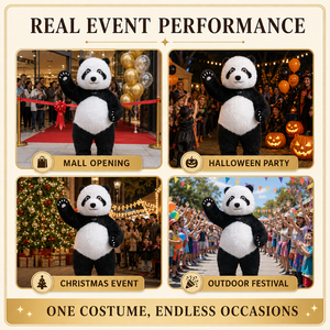 Costumes de panda gonflables Shengchi, costumes de fête cosplay, costumes en peluche pour Halloween, costumes de dessin animé pour adultes, Disfraz De Panda Mascot, robe amusante - Product Image 5