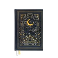 Carnet de notes personnalisé avec logo, couverture rigide, planificateur quotidien et hebdomadaire, inspirant, pour le bien-être et la santé mentale, en cuir noir et papier
