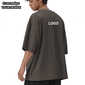 Camiseta de Manga Corta para Hombre, 100% Algodón, Talla Grande, Gruesa, Personalizable con Logotipo, OEM/ODM - Product Image 1