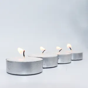 Tea Light Candle White 4 Hours White Unscented Tealight Kandila Tea Light Candle