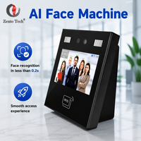 Machine de contrôle d'accès par reconnaissance faciale IA, reconnaissance en 0,2s, capacité de 5000 utilisateurs, terminal d'accès par identification faciale TCP/IP Wifi pour bureau et école