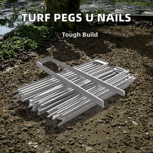 Clavos de Césped Galvanizados con Punta Cuadrada, Clavos en U para Jardinería, Grapas para Césped, Suministros de Jardinería Premium - Product Image 2