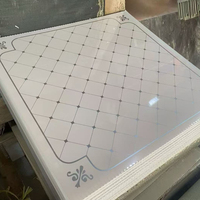 Panneau de plafond suspendu carré décoratif moderne en PVC 60x60 avec grille de plafond pour hôtels et hôpitaux