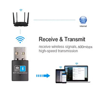 Adaptador inalámbrico WiFi BT de 150Mbps, adaptador Wifi inalámbrico 150M + BT WLAN USB WiFi adaptador receptor transmisor de tarjeta de red