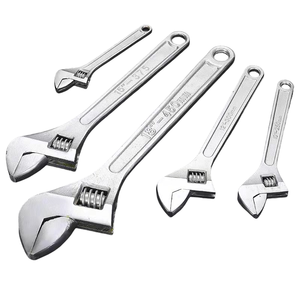 8inch Adjustable Wrench Various Specifications 6inch-24inch 45# Carbon Steel Chrome Plated Industrial Adjustable <strong>Spanner</strong> - Product Image 1