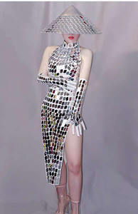 Váy gương khiêu vũ gợi cảm thiết kế mới dành cho nữ, dùng cho biểu diễn sân khấu, tiệc tùng - Product Image 3