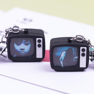 Mini TV porte-clés pendentif simule jouet TV étui suspendu porte-clés Halloween cadeau vintage d'horreur drôle rancune - Product Image 3