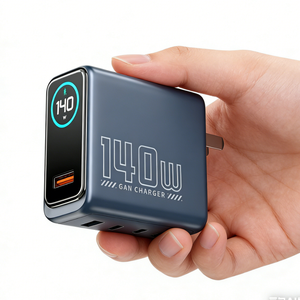 Adaptateur chargeur USB-C 140W avec système visuel IA, écran TFT 4 ports, chargeur mural GaN PD pour téléphone et ordinateur portable - Product Image 1