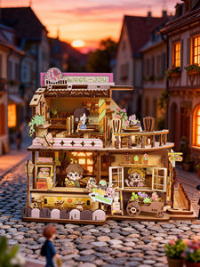 Tongmuqu Nouveau style Mini bibliothèque Hibou Librairie Utilisable comme cadeaux Jouets de puzzle en bois 3D - Product Image 2