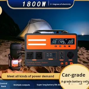 Station d'alimentation portable d'urgence pour <span class=keywords><strong>camping</strong></span> en plein air, marché nocturne, 220V 1500w, batterie externe MPPT pour voiture - Product Image 5