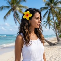 Bunga Hawaii Baru, Penjepit Rambut Bunga Buatan dari EVA, Hiasan Rambut Pantai untuk Wanita, Pesta, dan Kegunaan Sehari-hari