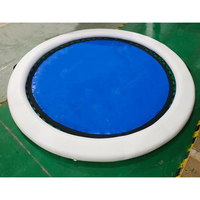 Plateforme flottante de 8/10/12 pieds, hamac aquatique en PVC Drop-Stitch, anneau flottant rond gonflable pour adultes