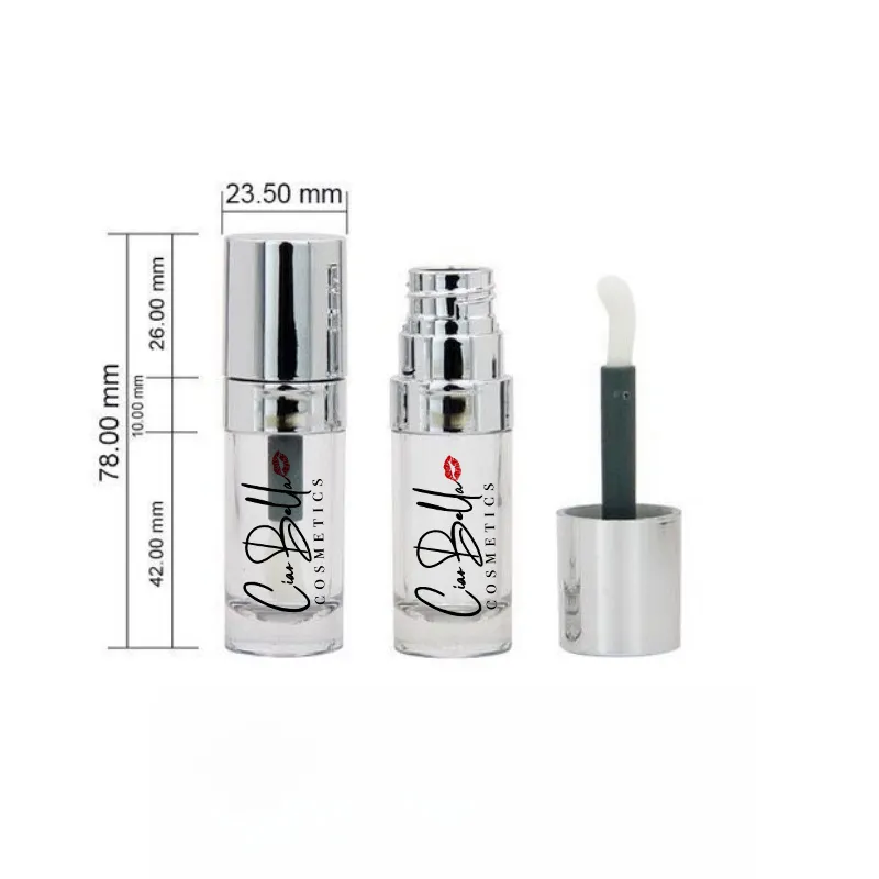 Grote Borstel Ronde Lipgloss Buis Lipgloss Fles 6 Ml Kan Worden Aangepast Logo Groothandel