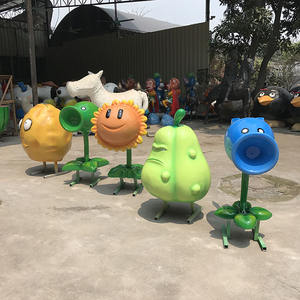 Plantes <span class=keywords><strong>vs</strong></span> Zombies thème peashooter sculpture mode ornement personnalisé meubles décoratifs pour affichage - Product Image 3