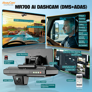 Alwaycare 4G GPS WIFI 512GB Recording DSM & ADAS Function Dash <b>Camera</b> AI Dashcam for Large Vehicle and Car - Product Image 1