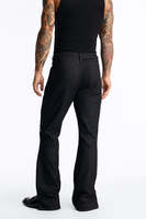 Jeans évasés personnalisés OEM pour hommes, en denim noir, avec clous et rivets métalliques, style punk rock, coupe cloche, streetwear gothique, Y2K rétro, délavé