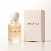 Vente en gros de flacons de parfum en verre givré de luxe vides avec vaporisateur, logo personnalisé, 30 ml, 50 ml, 100 ml