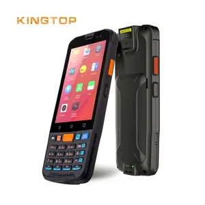 KINGTOP 4G Lte Octa Core Qr Handheld Ip67 Rfid 1D/2D 480*800 Ips Rfid Reader USB Typ c Barcode Scanner Pda